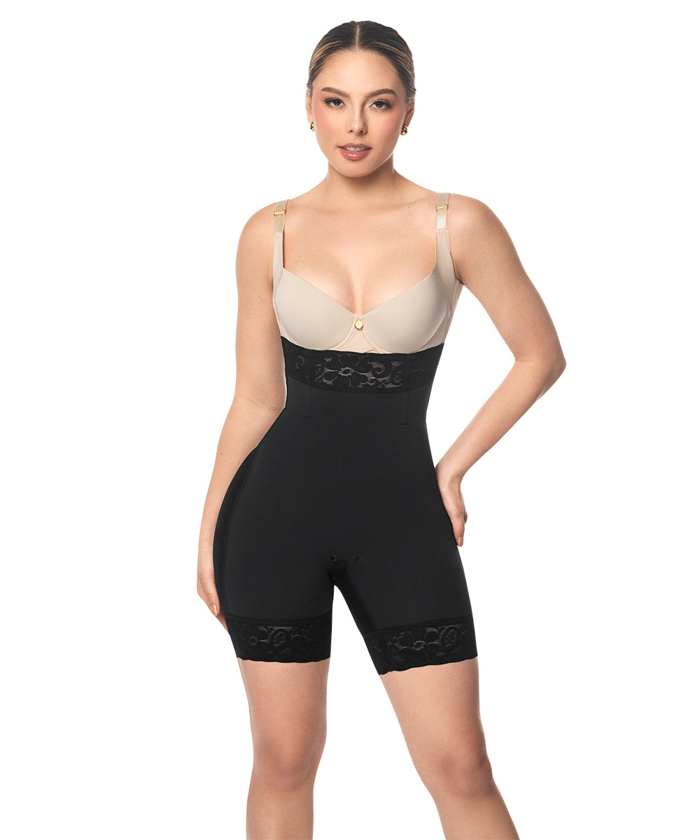 Faja Invisible Media Pierna Strapless Negro ( Ref. C-043 )